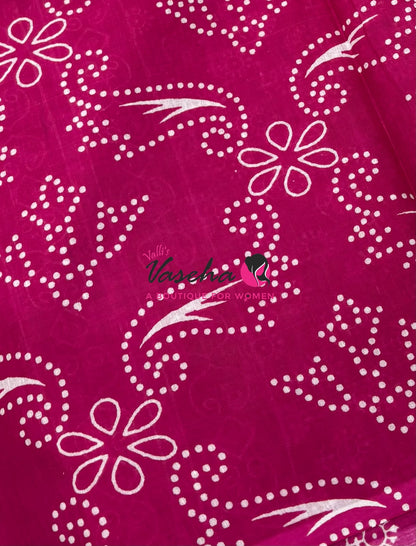 Pure Soft Mul Mul Cotton Sarees - Hand Block Prints - VVMMC011