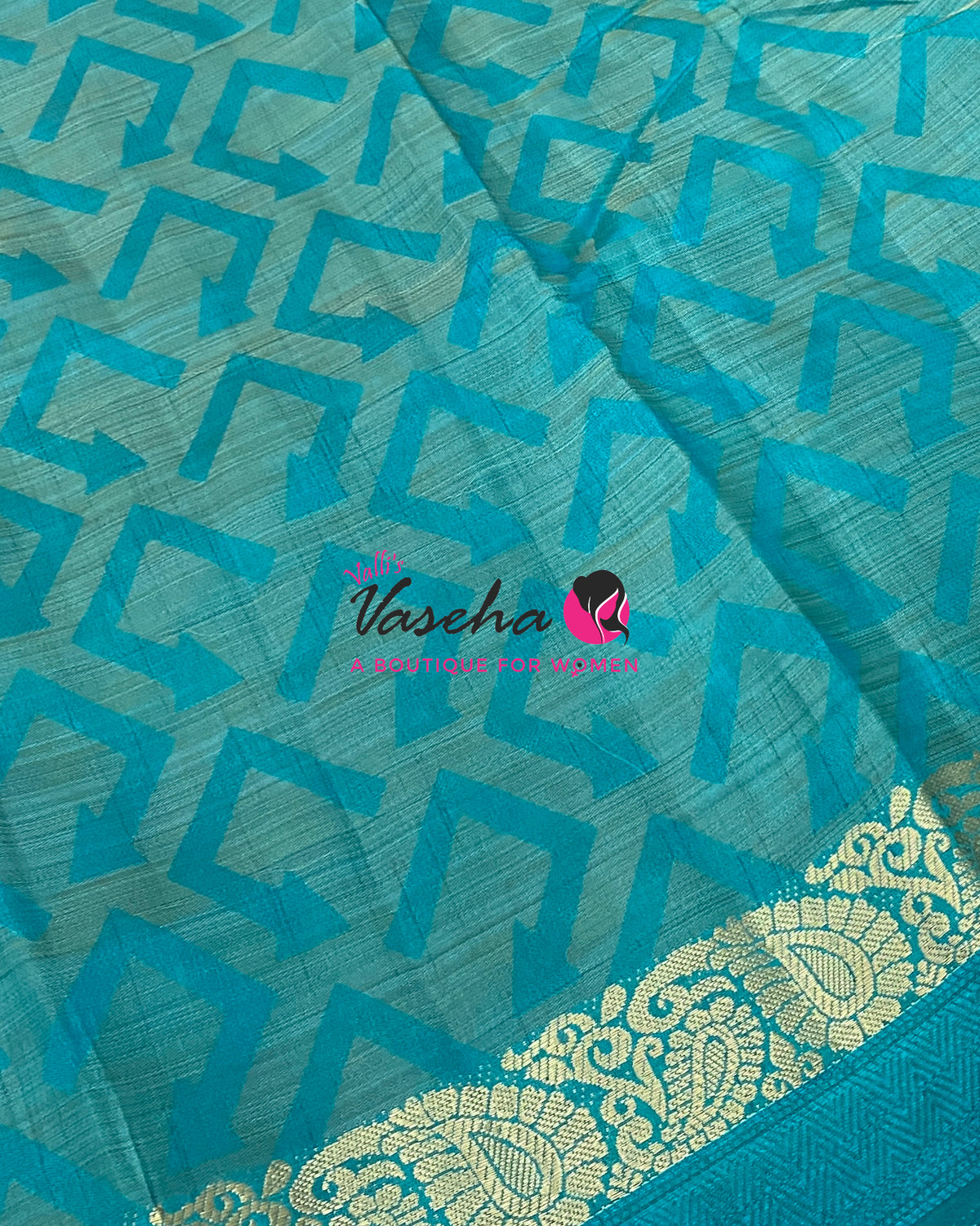 Semi Tussar Silk Saree | Blue Shade |VVSTS059
