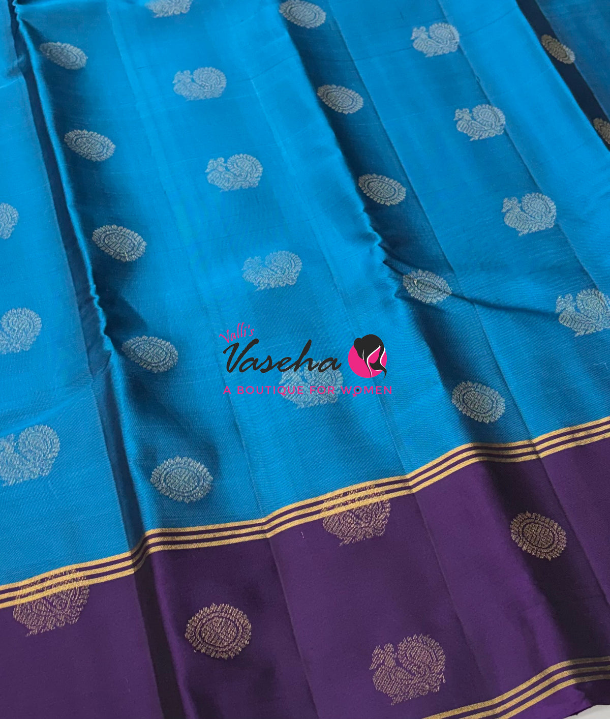 Half Mix - Pure Soft Silk Saree - Long Retta Petta Border with Butta - VVPSS105
