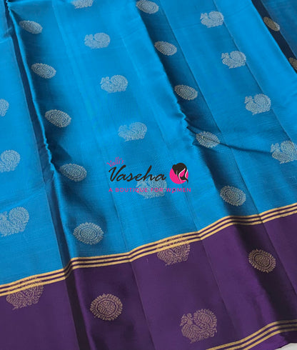 Half Mix - Pure Soft Silk Saree - Long Retta Petta Border with Butta - VVPSS105