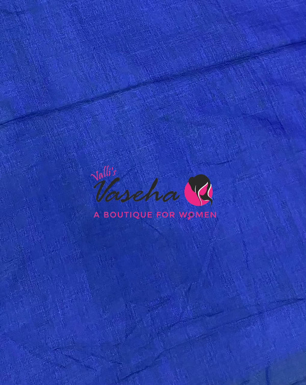 Handloom Cotton Sarees  - Blue Shade - VVKC001