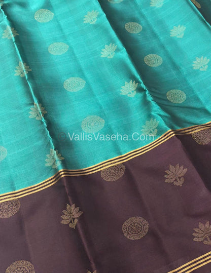 Half Mix - Pure Soft Silk Saree - Long Retta Petta Border with Butta - VVPSS076