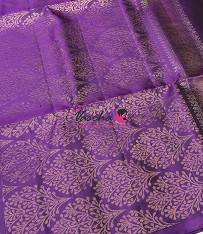 Pure Soft Silk Saree  -  Purple Shade - VVPSS094
