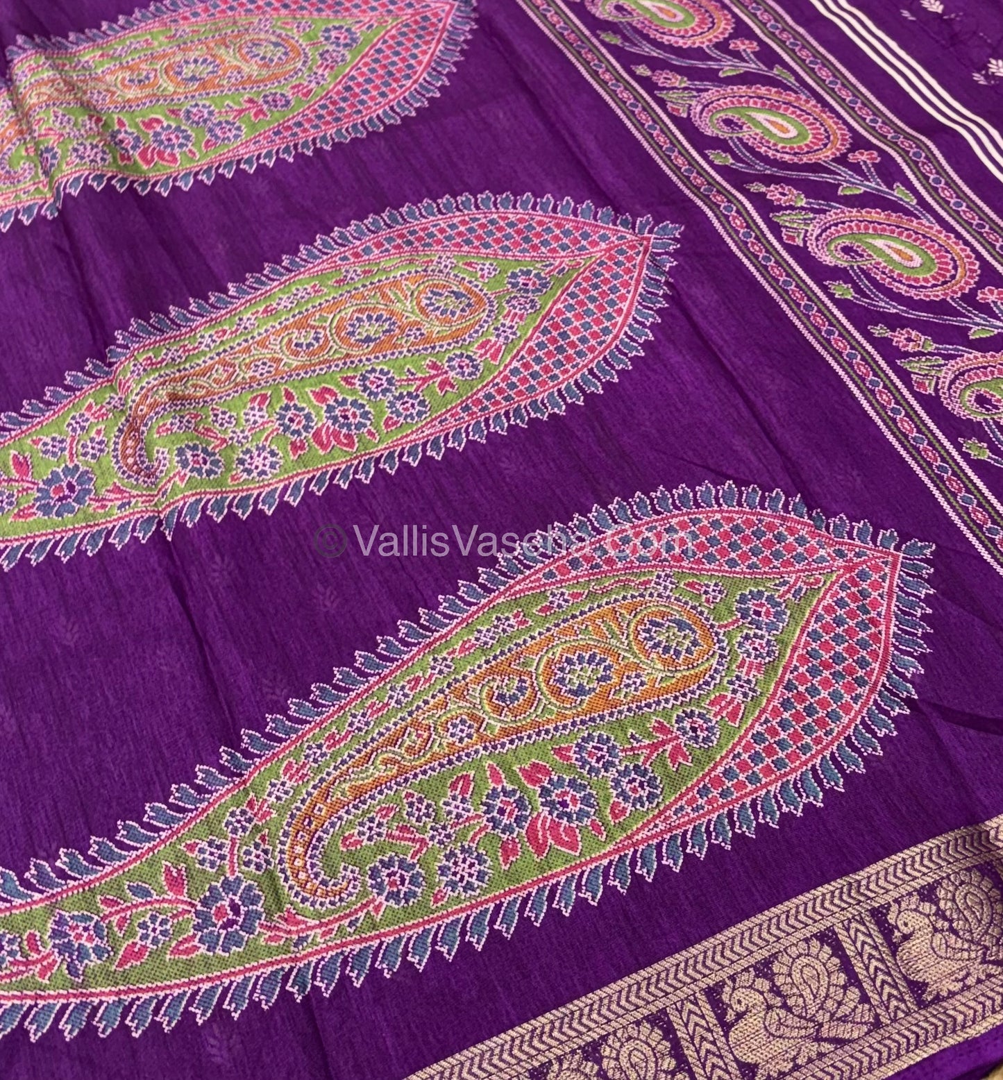Casual Wear - Fancy Viscose Mulberry Silk  - Purple Shade - VVFMS001