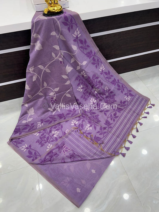 Muga Cotton Saree - Contrast Blouse - VVMCS001