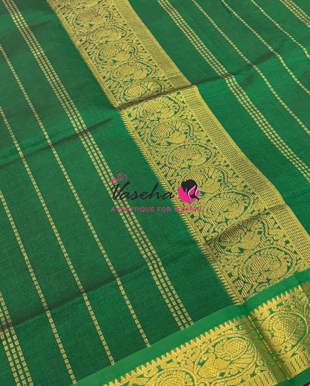 Semi Silk Cotton Saree - Small Round with Zari Butta  -  VVSSC014