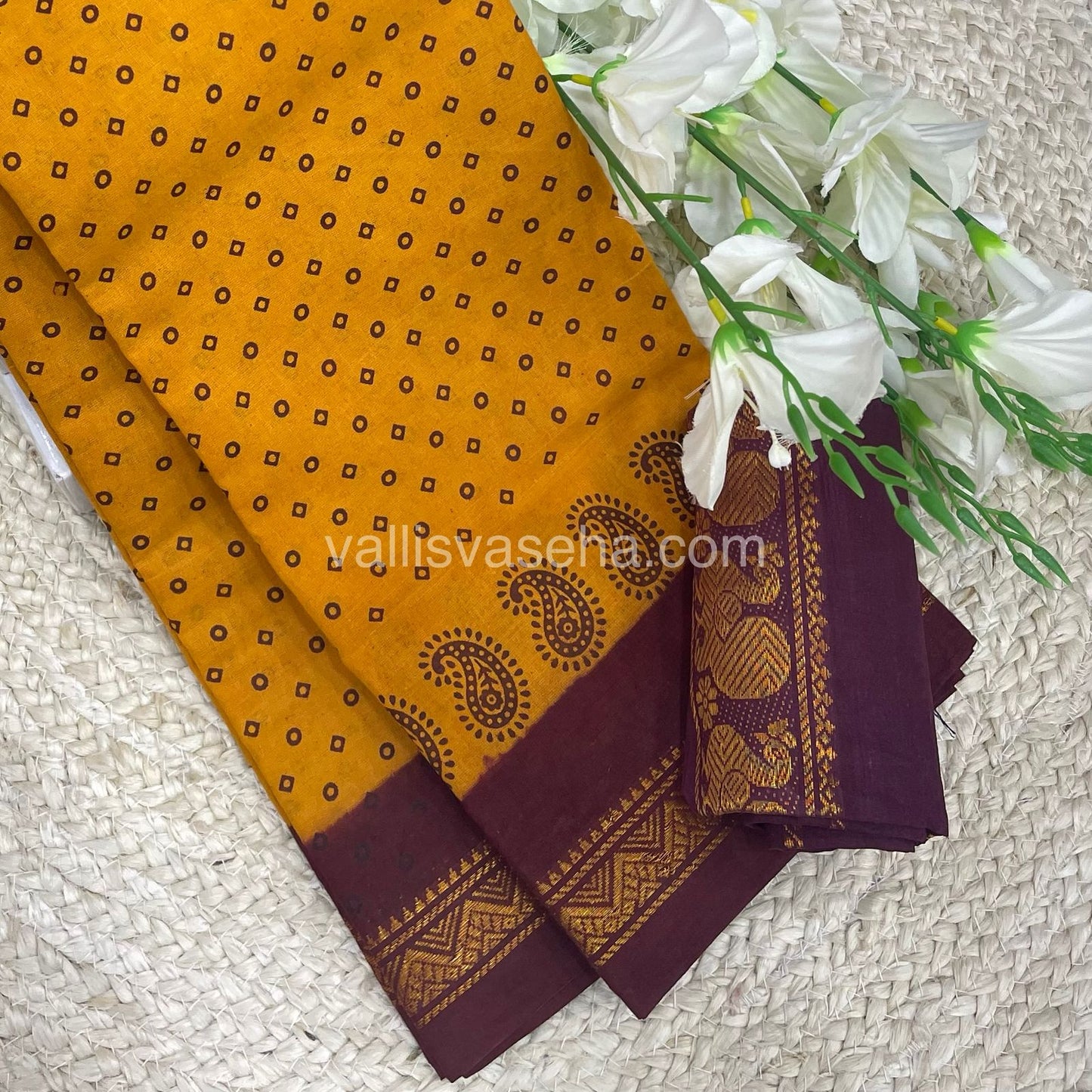 Sungudi Cotton Saree  - Bandini Print  - VVSBP001
