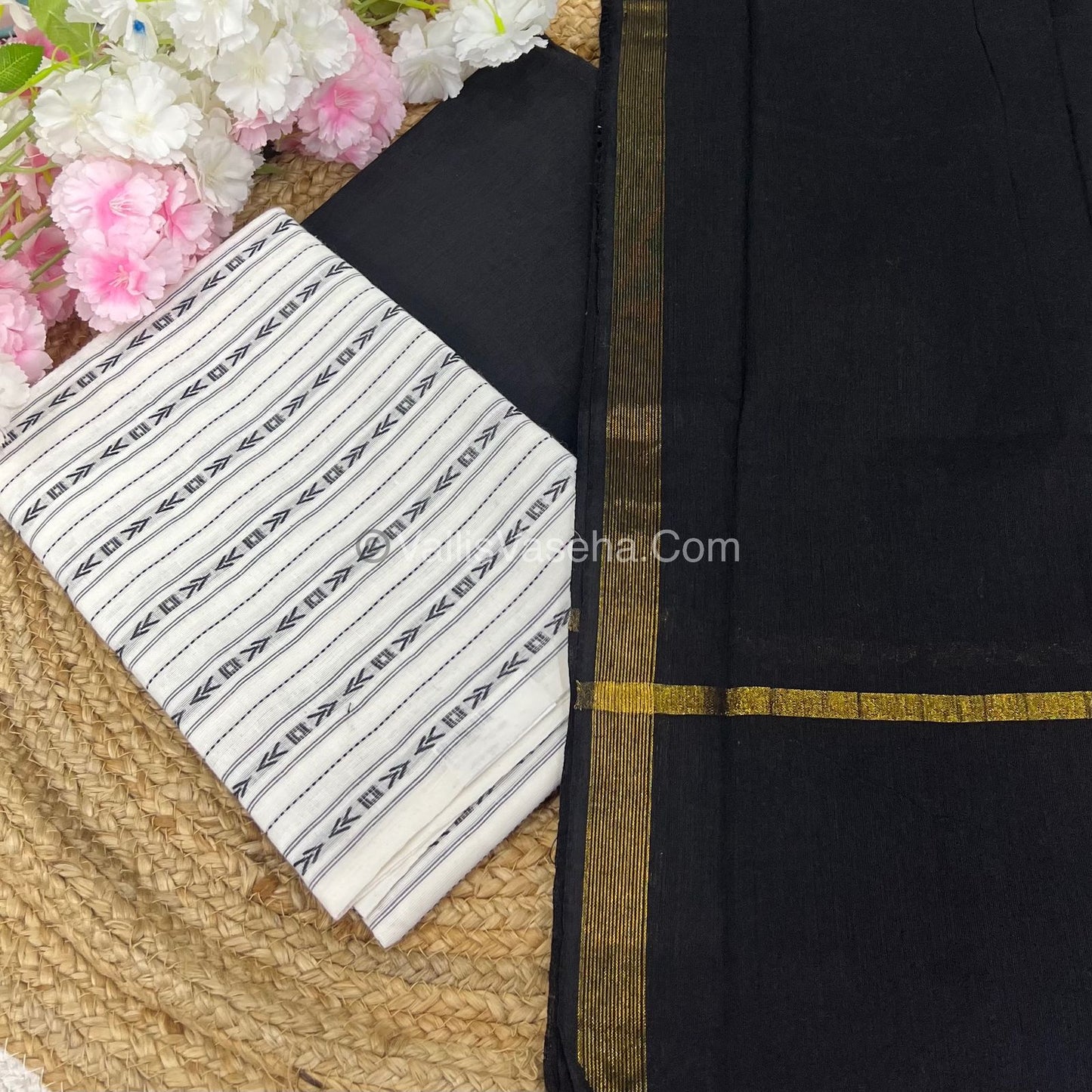 Salwar Material - Pure Cotton - Jacquard Design Set  - VVUSM008