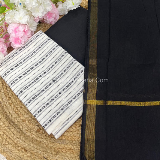 Salwar Material - Pure Cotton - Jacquard Design Set  - VVUSM008