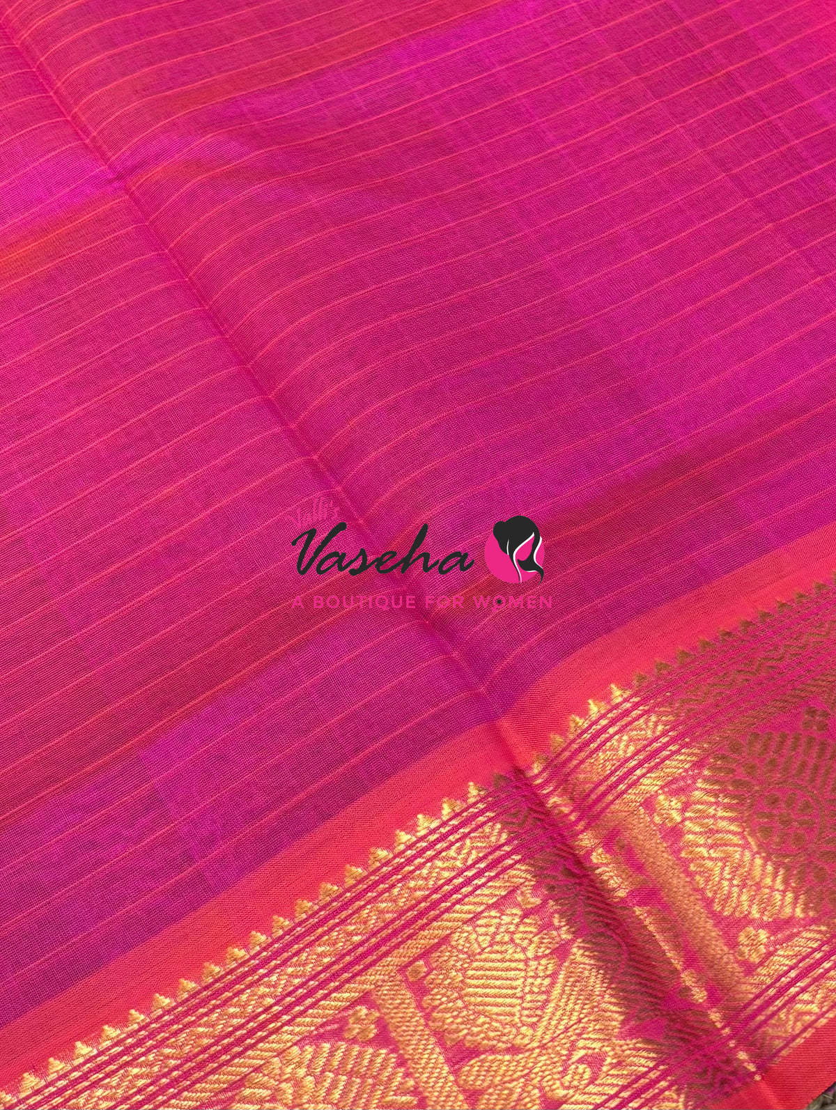Pure Silk Cotton Saree - Light Purple  With Pink Shade - Lakshadeepam Design - VVPLD001