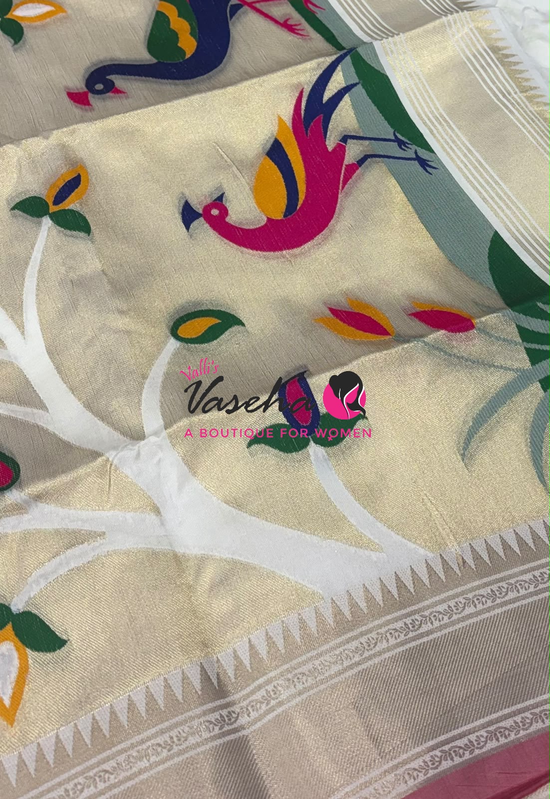 Semi Raw silk - Cream Shade - VVRS010