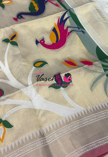 Semi Raw silk - Cream Shade - VVRS010