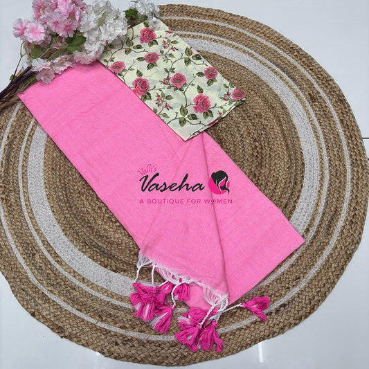 Budget Friendly Sarees - Casual Wear Sarees - Khadi Cotton Sarees - VVKCS028