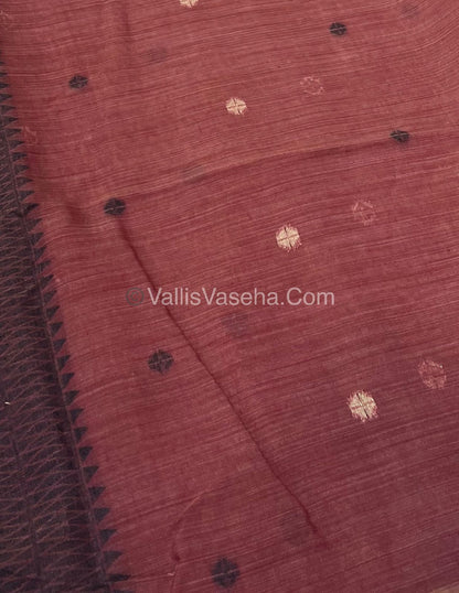 Muga Cotton Saree - Contrast Blouse - VVMCS001