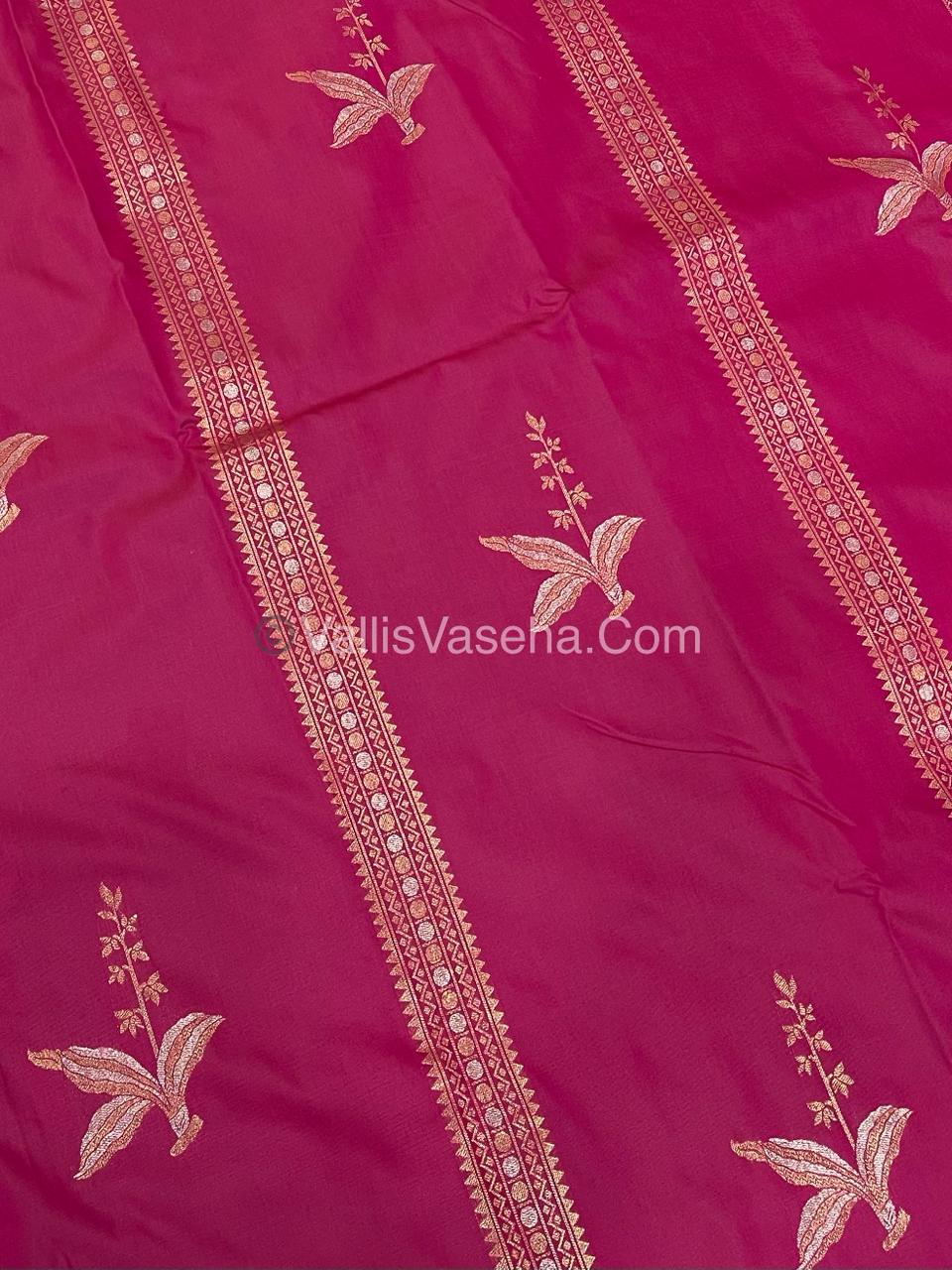 Semi Soft Silk - Border less - Pink Shade -VVSSS034