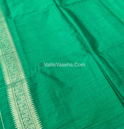 Banarasi - Heritage Silk - Semi Kathan Silk - Green Shade - VVBHS003