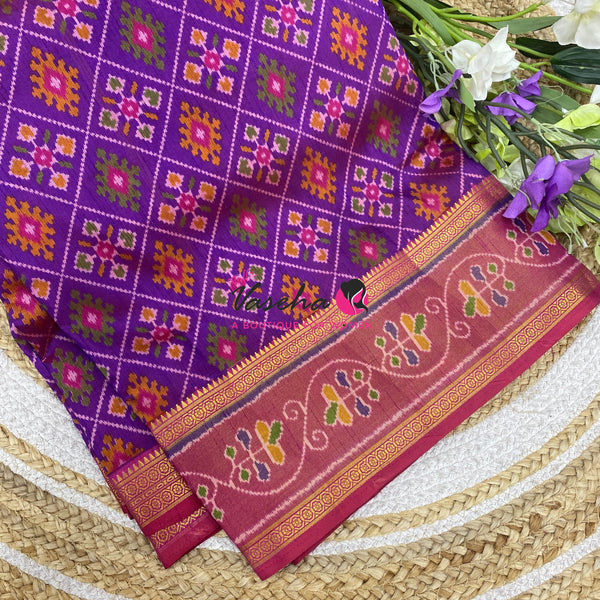 Semi Patola | Printed Silk Saree - Combo - VVSPS002