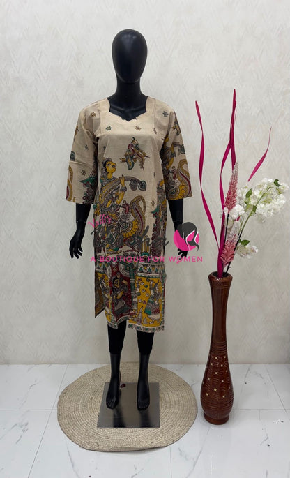 Ready Made - Kalamkari Kurti -VVRKK001