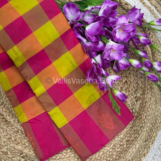 Pazhum Palamum checks - Semi Silk Sarees - VVSSS003