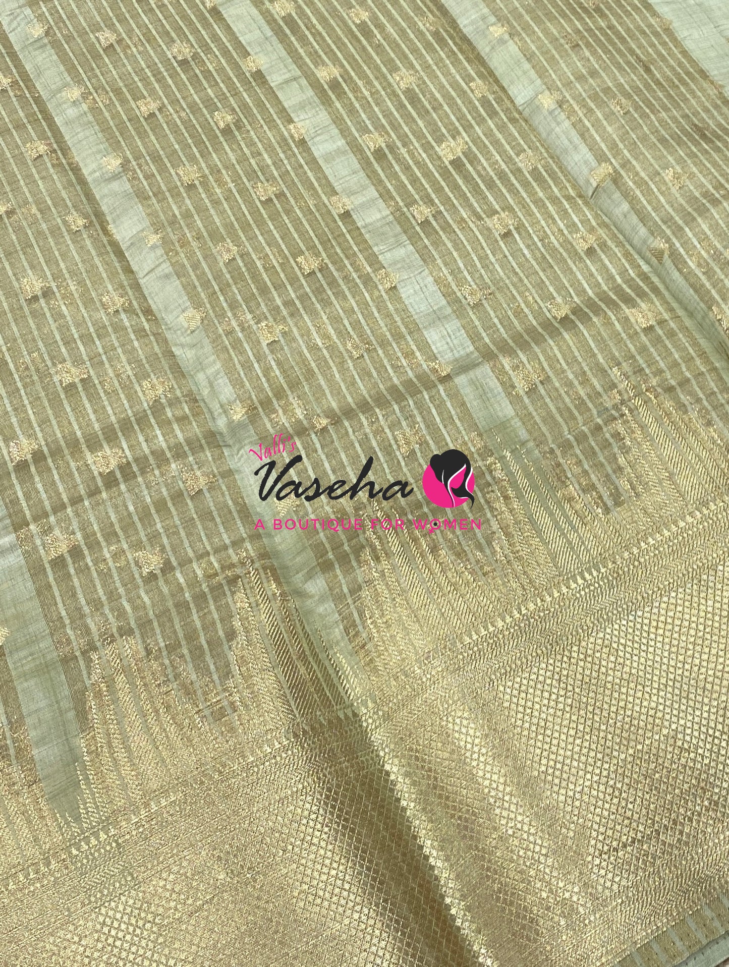 Semi Tussar Silk Saree | Grey Shade |VVSTS054