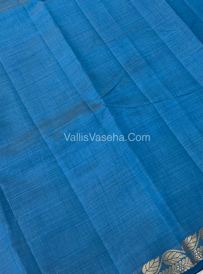 Semi Tussar Silk - Blue Shade - VVSTS003