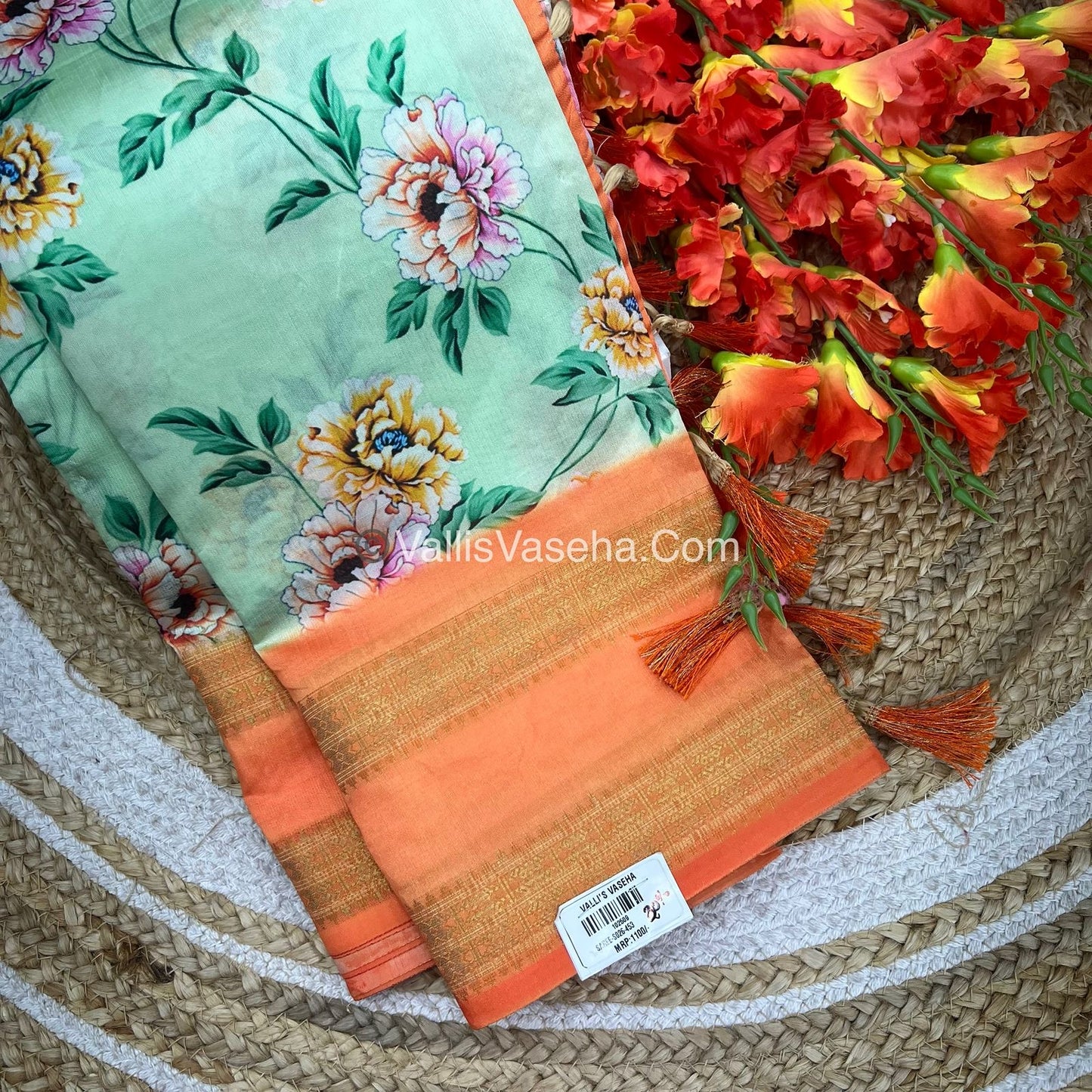30% less - Offer Saree -   Semi Silk Saree - VVDS006