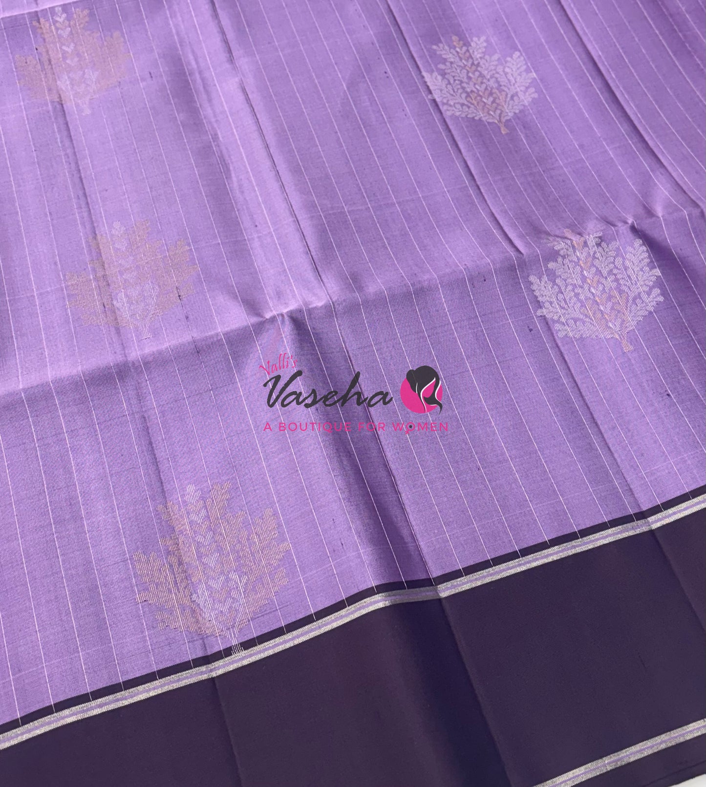 Pure Soft Silk Saree  - Lavender & Dark Purple Combo - VVPSS055