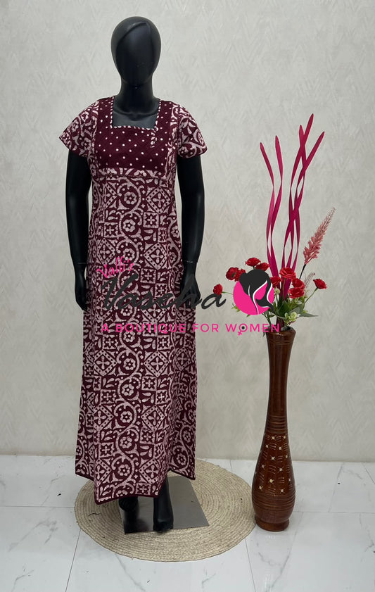 Slim Fit  - Nighties - Batick Print - VVJN001