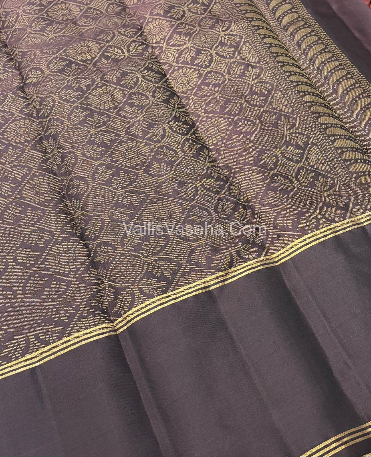 Half Mix - Pure Soft Silk Saree - Long Retta Petta Border with Butta - VVPSS076