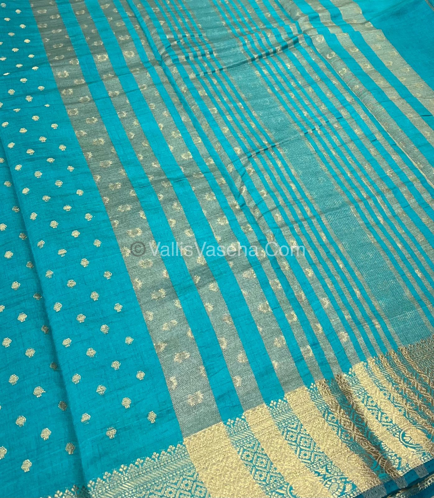 Semi Tussar Silk  - Blue Shade - VVSTS014