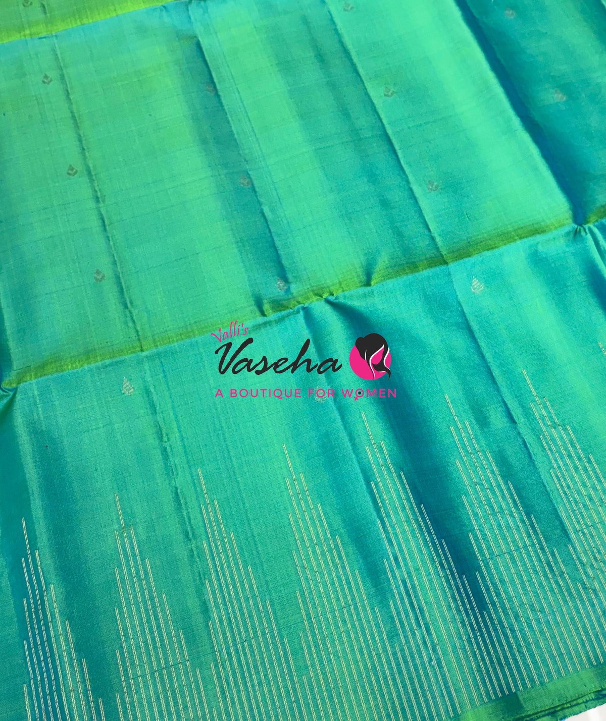 Pure Soft Silk Saree - Dual Tone Green Shade - VVPSS061