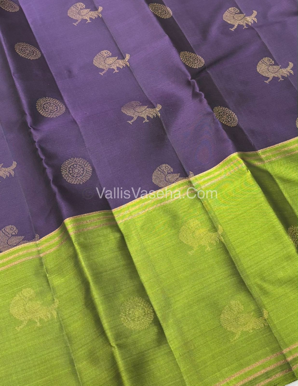 Half Mix - Pure Soft Silk Saree - Long Retta Petta Border with Butta - VVPSS076