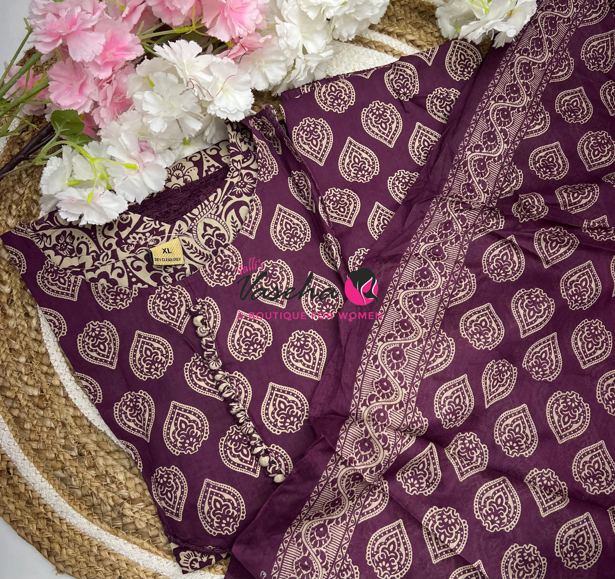 Ready Made | Anarkali Set  |Salwar, Kameez & Duppatta(3pc)|Cotton |VVRMS027