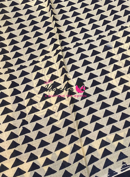 Pure Soft Mul Mul Cotton Sarees - Hand Block Prints - VVMMC011