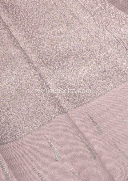 Kanchi Semi Silk - Shade of Wine Color with Light Pastel Onion Pink - VVKSS001