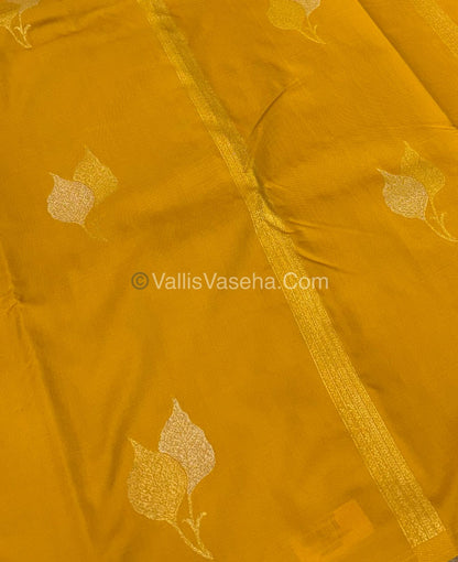 Semi Soft Silk - Border less - Yellow Shade -VVSSS025