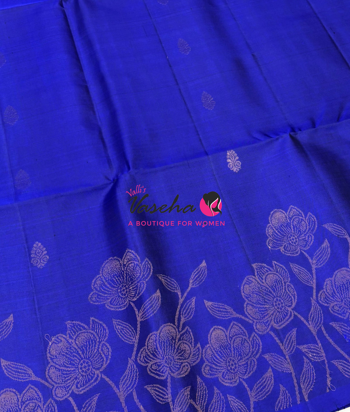 Pure Soft Silk Saree  - Blue With Dual Tone Green - VVPSS094