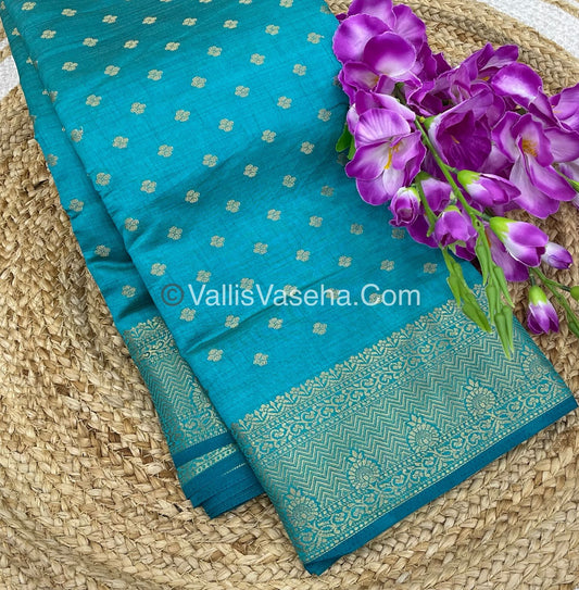 Semi Tussar Silk  - Blue Shade - VVSTS015