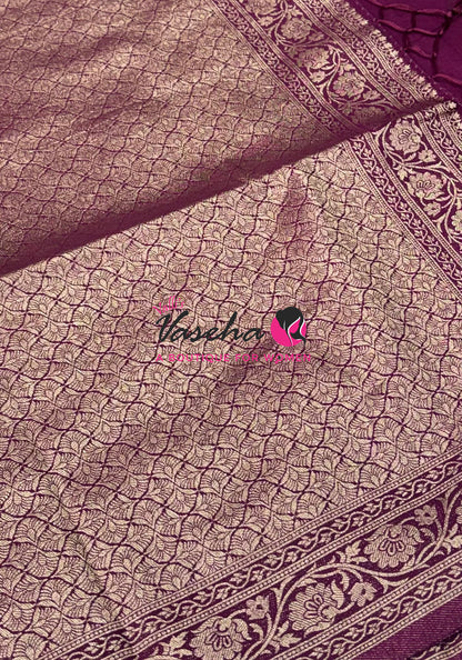 Banarasi - Heritage Silk - Semi Kathan Silk - Wine Shade - VVBHS011