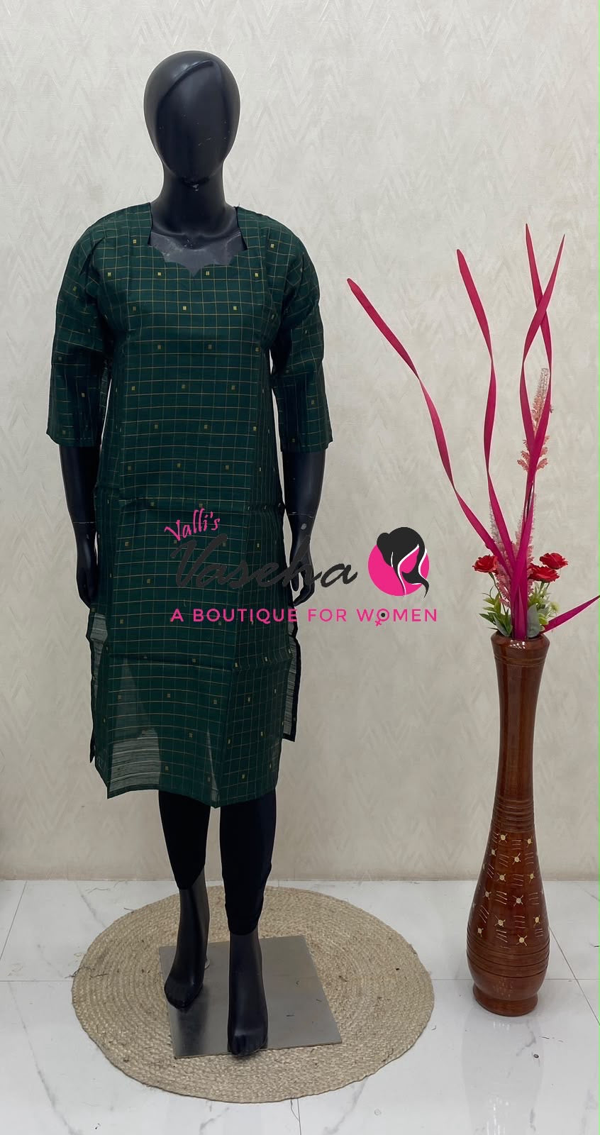 Ready Made - Semi Raw Silk - Kurti - VVSRK003