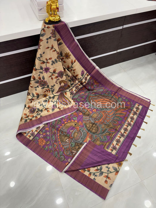 Art Silk / Semi Gicha Tussar Saree  - VVSGT003