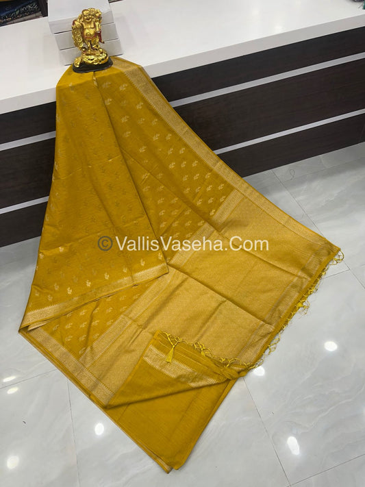 Banarasi - Heritage Silk - Semi Kathan Silk - Yellow Shade - VVBHS003