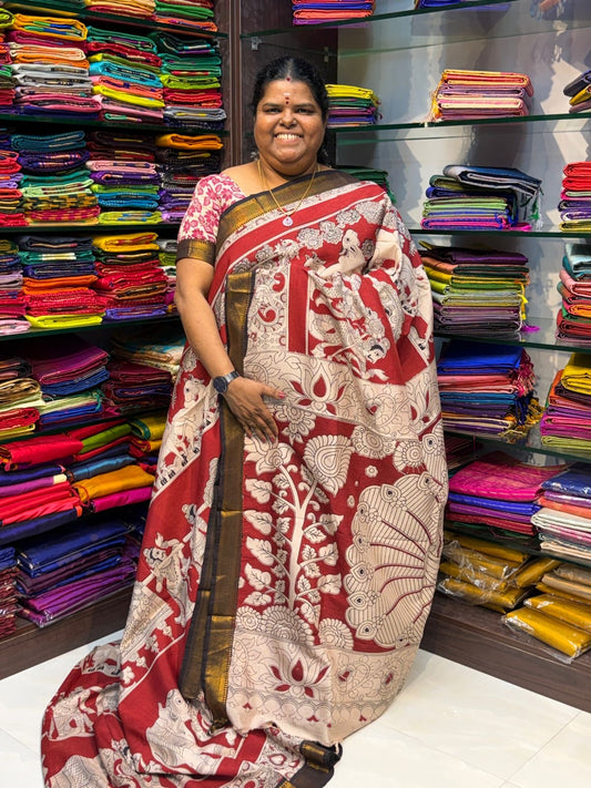 Chennur Silk | Kalamkari Prints | VVCKS006