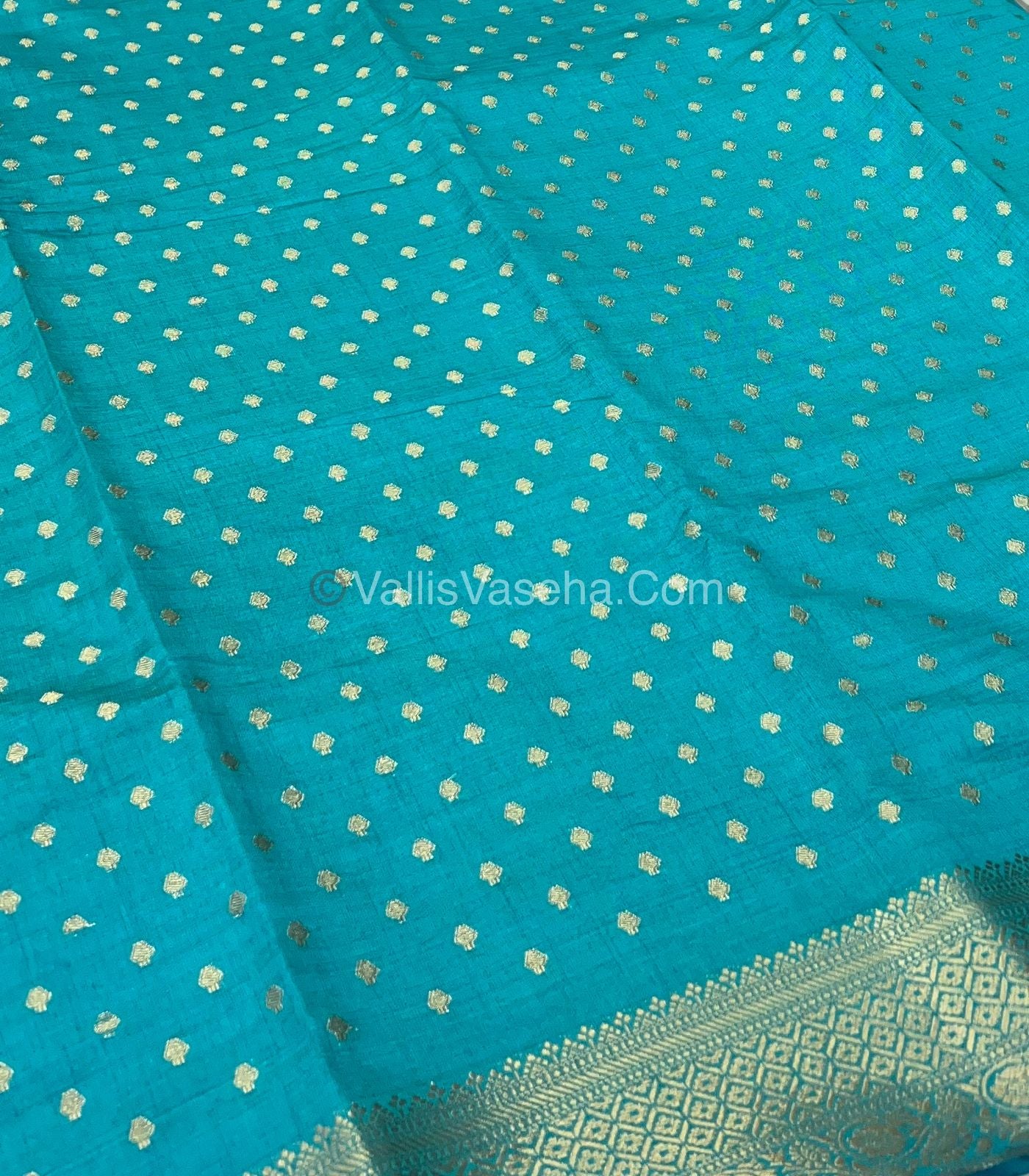 Semi Tussar Silk  - Blue Shade - VVSTS014