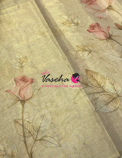 Linen Tissue Saree - VVLTS010
