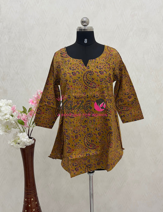 Ready Made - Short Top - Mustard Yellow Color - VVRST001