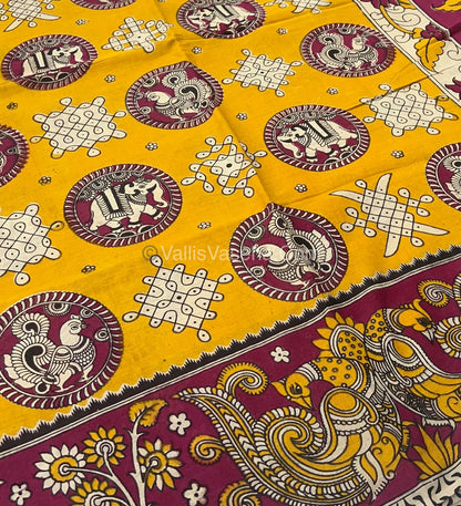 Pure Kalamkari Cotton Saree - VVPKC002