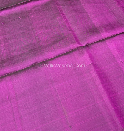Pure Soft Silk Saree - Light weight - Borderless - Dark Purple - VVPSS027