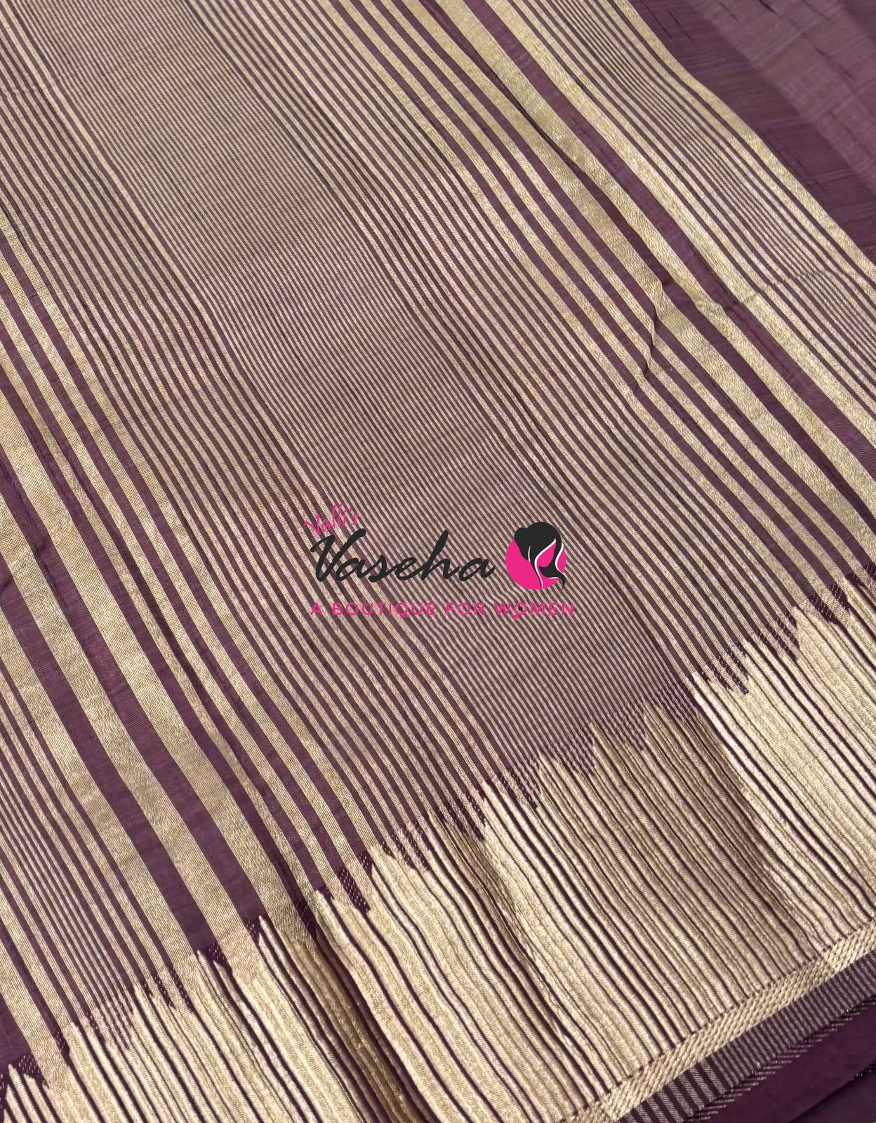 Semi Tussar Silk Saree | Wine Shade |VVSTS051