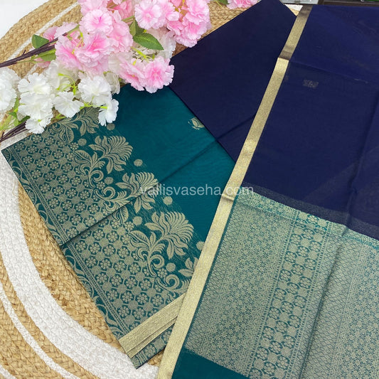 Unstitched Salwar Material -Silk Cotton - VVUSM006
